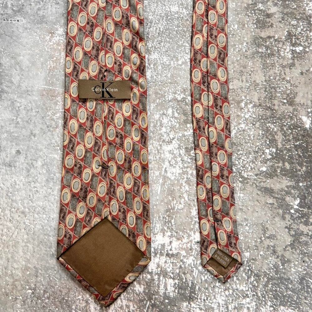 Vintage 90s Faded Distressed Calvin Klein Tie! 100% Silk Made In Japan